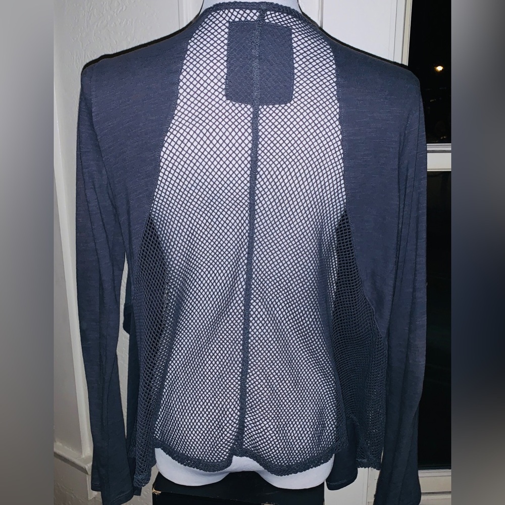 Velvet by Graham Spencer Black. Mesh back and sides  Cardigan S